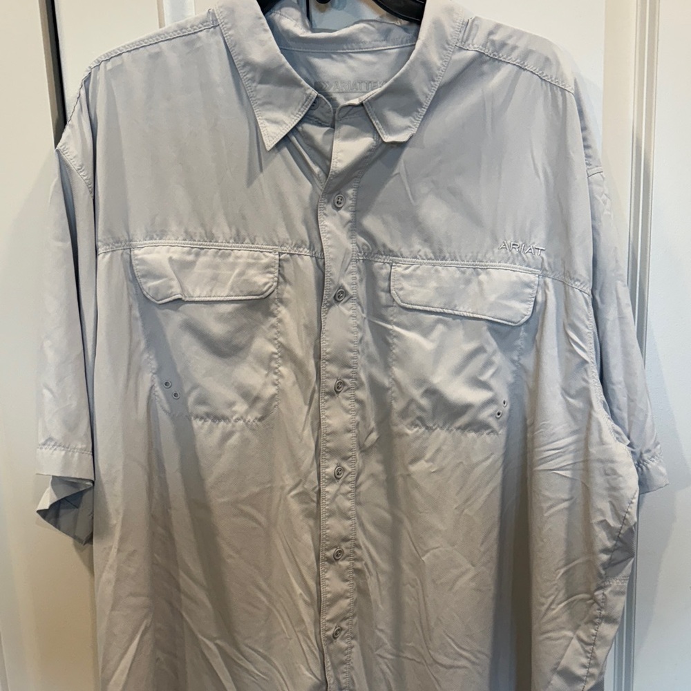 Ariat Men's Casual Button Down Shirt - Light Gray